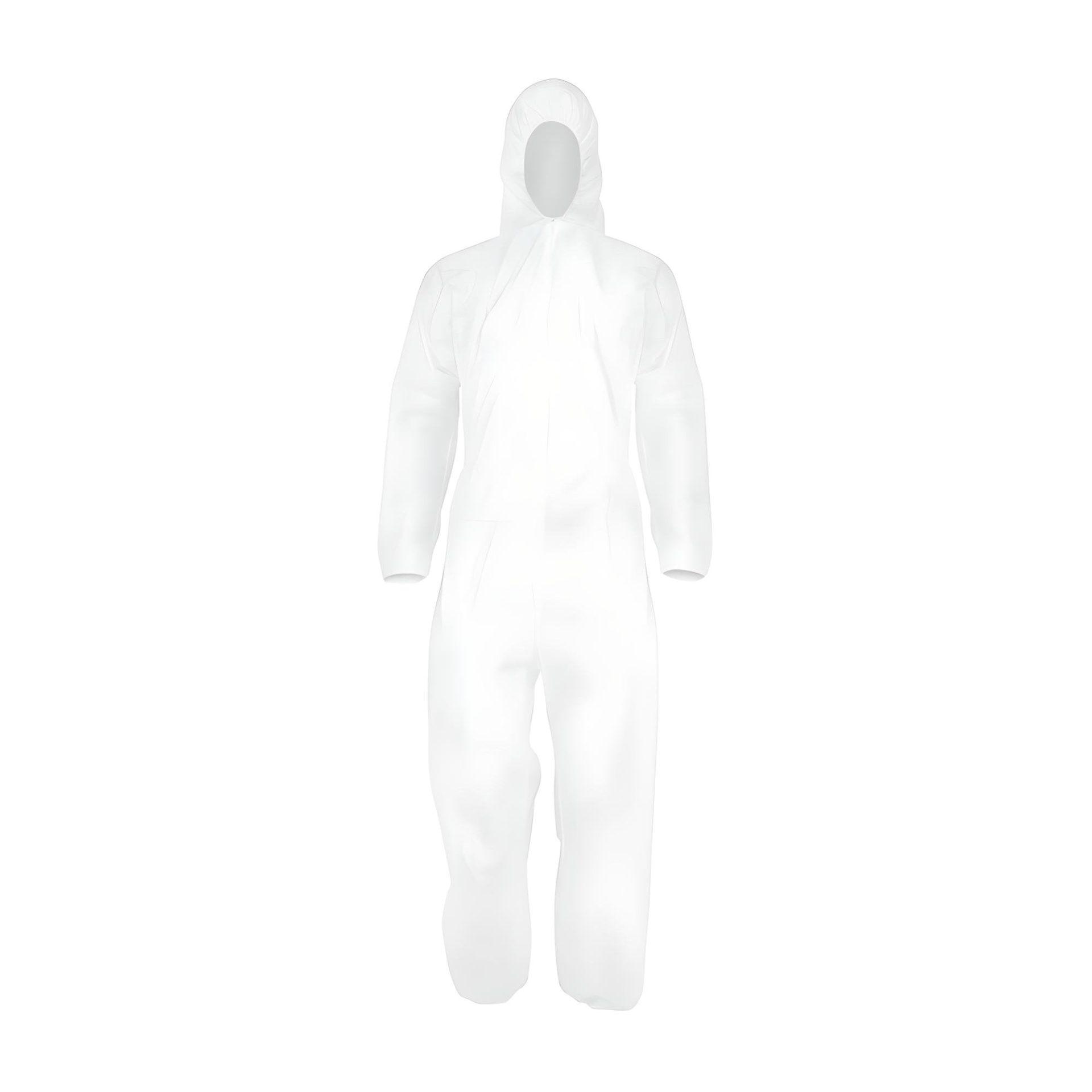 White Coverall Elasticated Hood X-Large